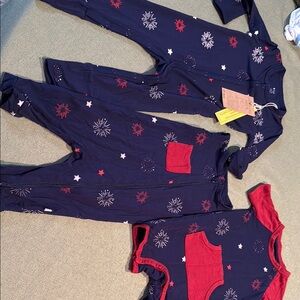 Kyte BABY Blue and Red Bodysuit One Piece